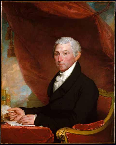 James Monroe This portrait originally belonged to a set of half-length portraits of the first five U.S. presidents that was commissioned from Stuart by John Dogget oil painting picture